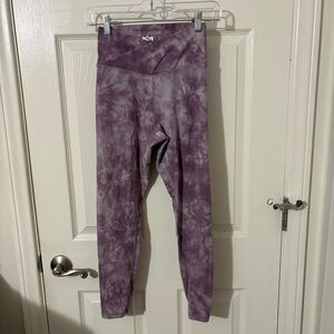 Popflex Criss Cross Tie Die Leggings Small Purple